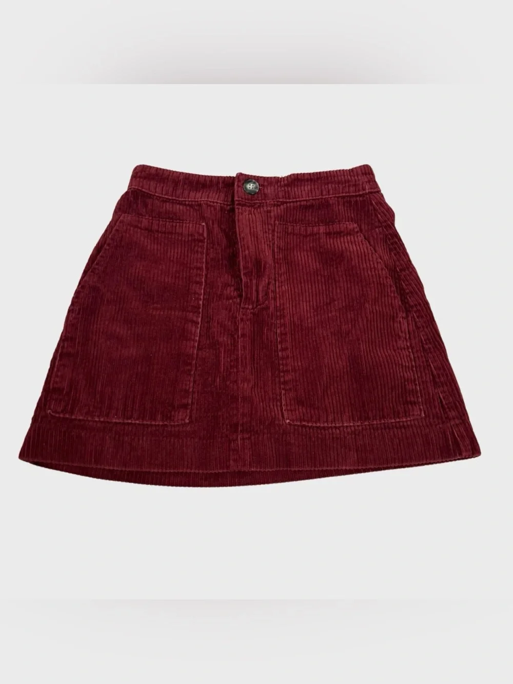 Red Corduroy 100% Cotton Mini Skirt - Size 6